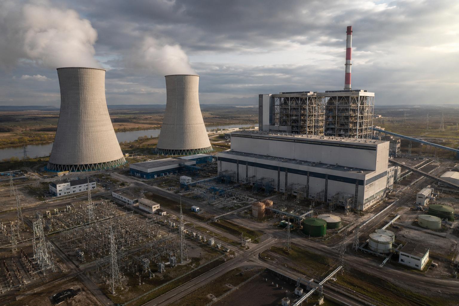 Power plant 3D render