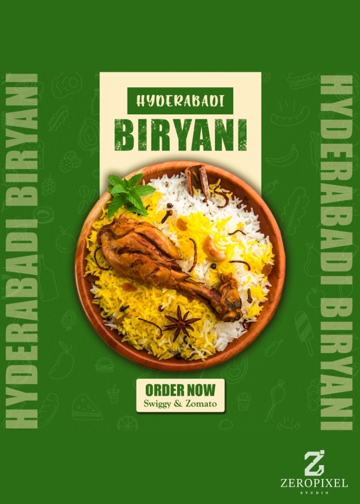 Hyderabadi Biryani flyer design